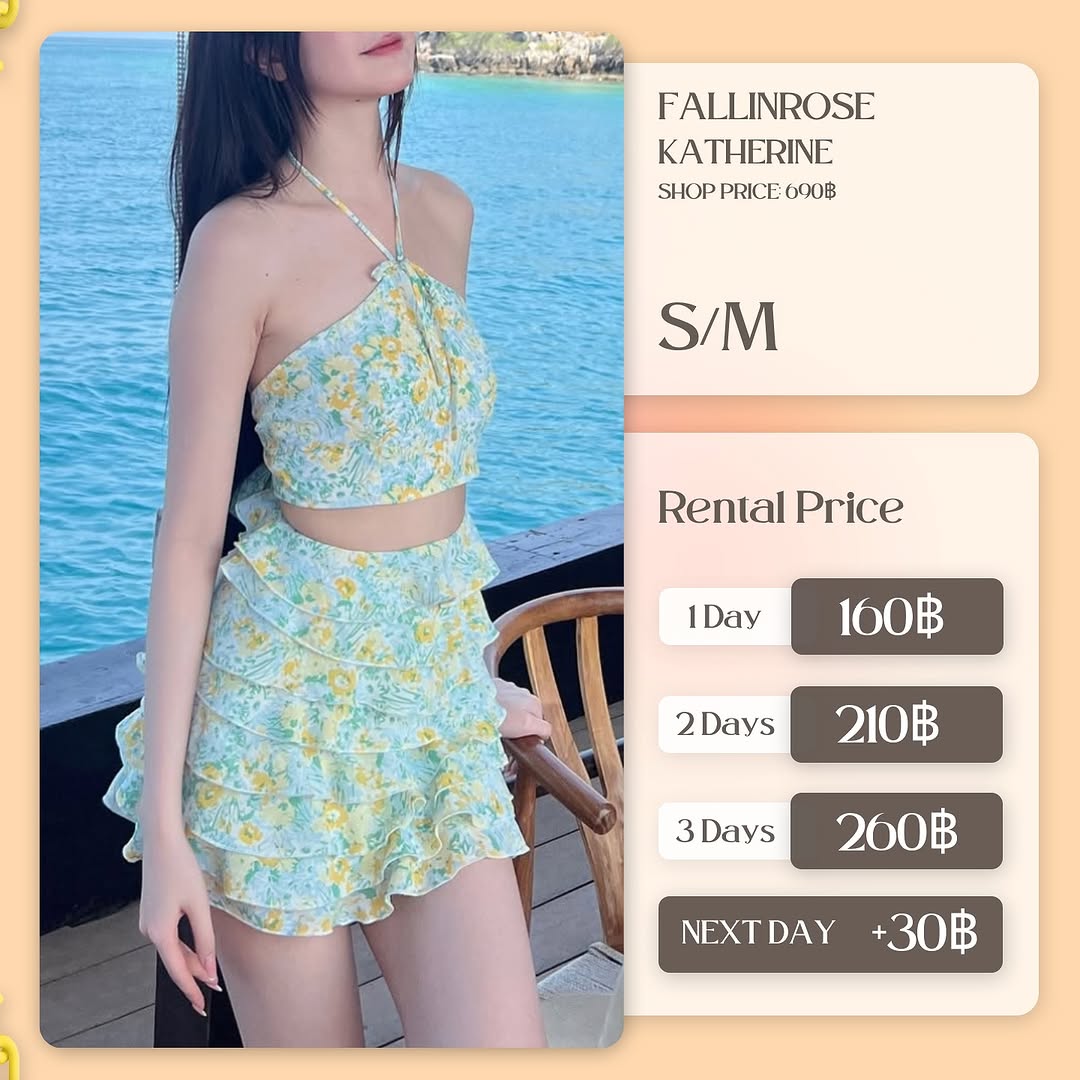 เช่าชุด Katherine แบรนด์ Fallinrose สีเขียว
