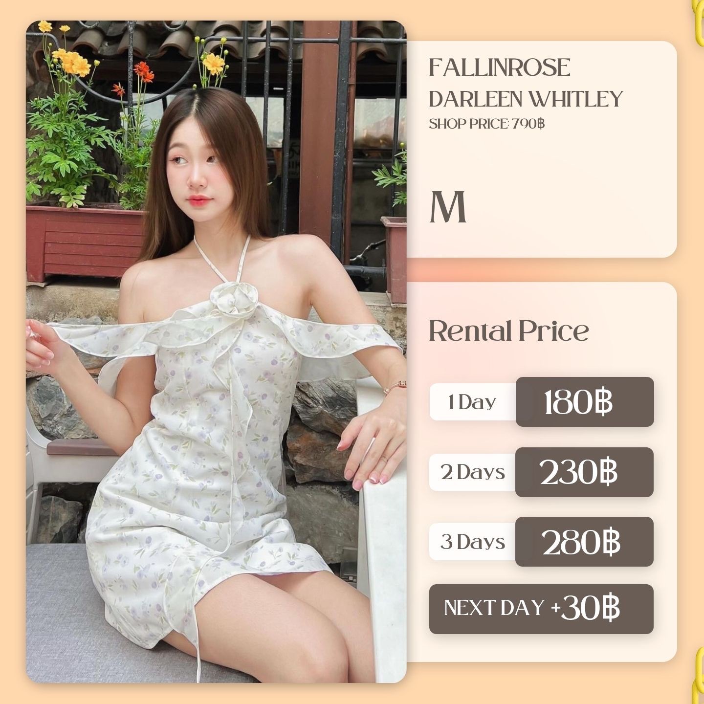 เช่าชุด Darleen Whitley แบรนด์ Fallinrose สีขาว