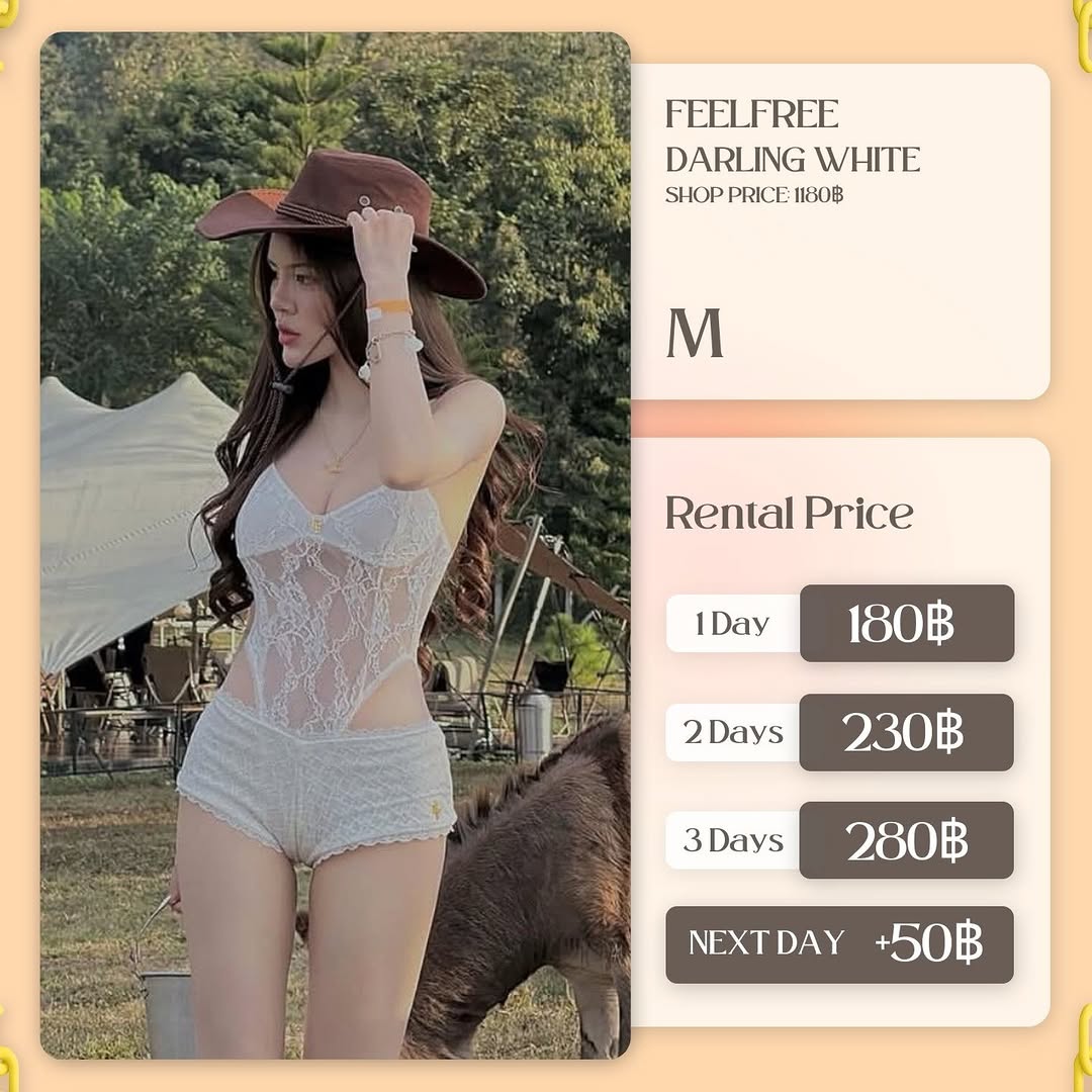 เช่าชุด Darling แบรนด์ feelfree สีขาว
