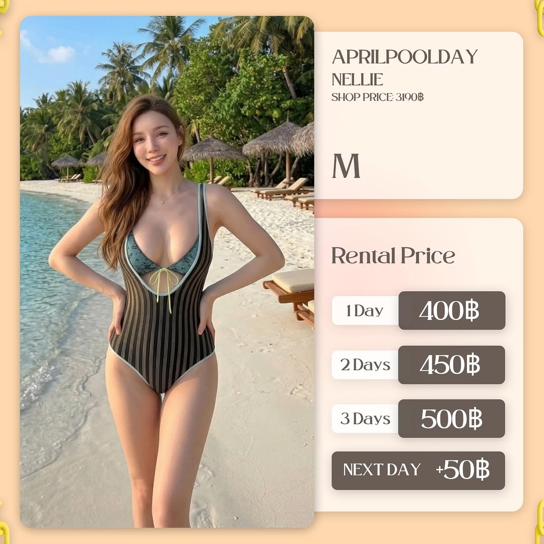 เช่าชุด Nellie แบรนด์ aprilpoolday สีเขียว