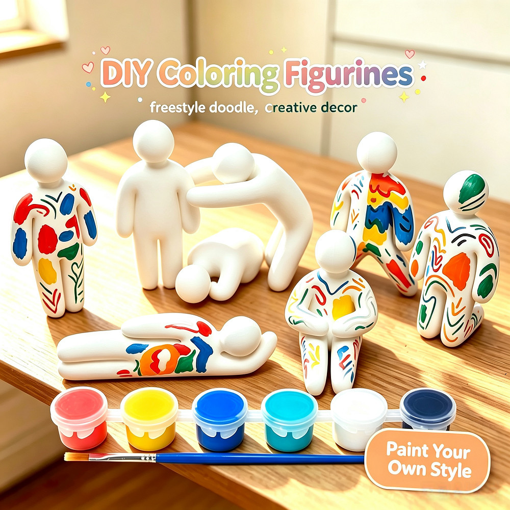 8 ชิ้น/เซ็ต Meccha Chameleon ซ่อนและค้นหาตัวเลขระบายสี DIY Paintable Camouflage Mini ของเล่น Party เกมเดสก์ท็อปตกแต่งของขวัญ