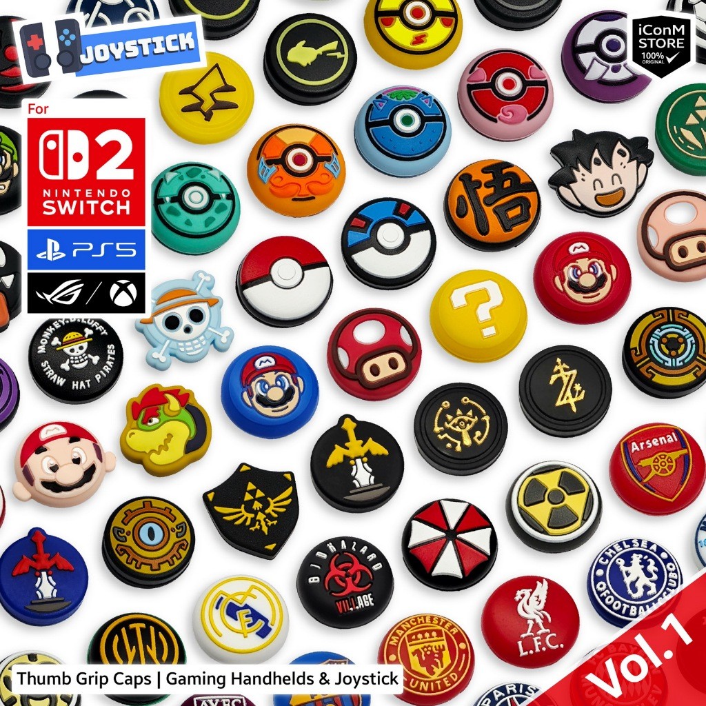 [ส่งทันที] [Vol.1] Thumb Grip Caps For Gaming Handhelds & Joystick ครอบปุ่ม Switch 2, เครื่องเล่นเกมส์พกพก จอยเกมส์