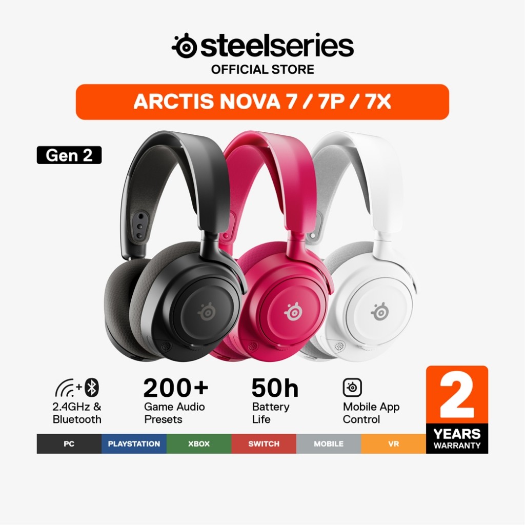 SteelSeries Arctis Nova 7 Wireless Gen 2 Multi-Platform Gaming Headset หูฟังเกมมิ่งไร้สาย