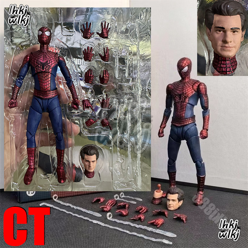 The Amazing Spider-man Action Figure Andrew Garfield SpiderMan SHF Tobey Magueire CT Iron Noir Peter B Parker Miles Morales SpiderMan Action Figure ของขวัญ