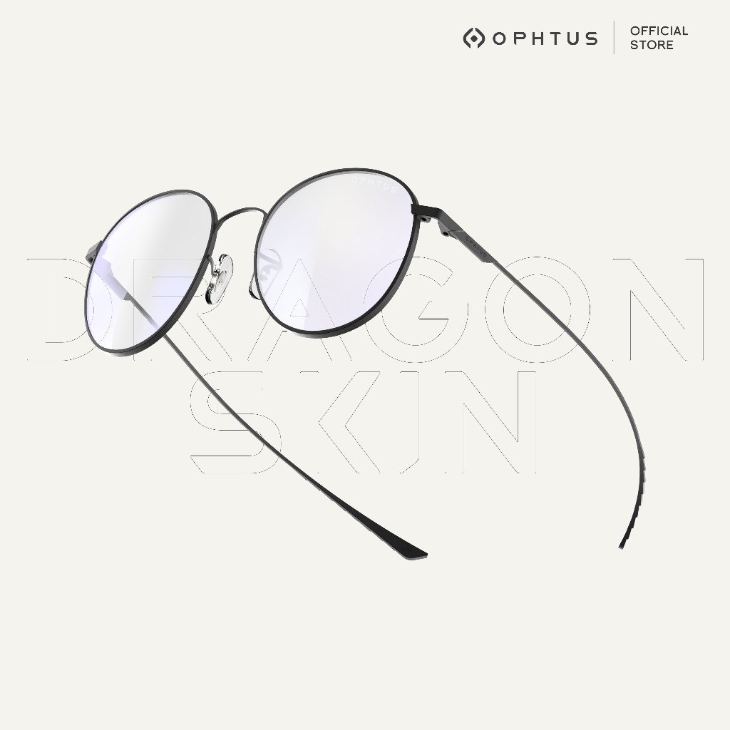 OPHTUS แว่นกรองแสงสำหรับเกมเมอร์ รุ่น Dragon Skin เลนส์ RetinaX Clear