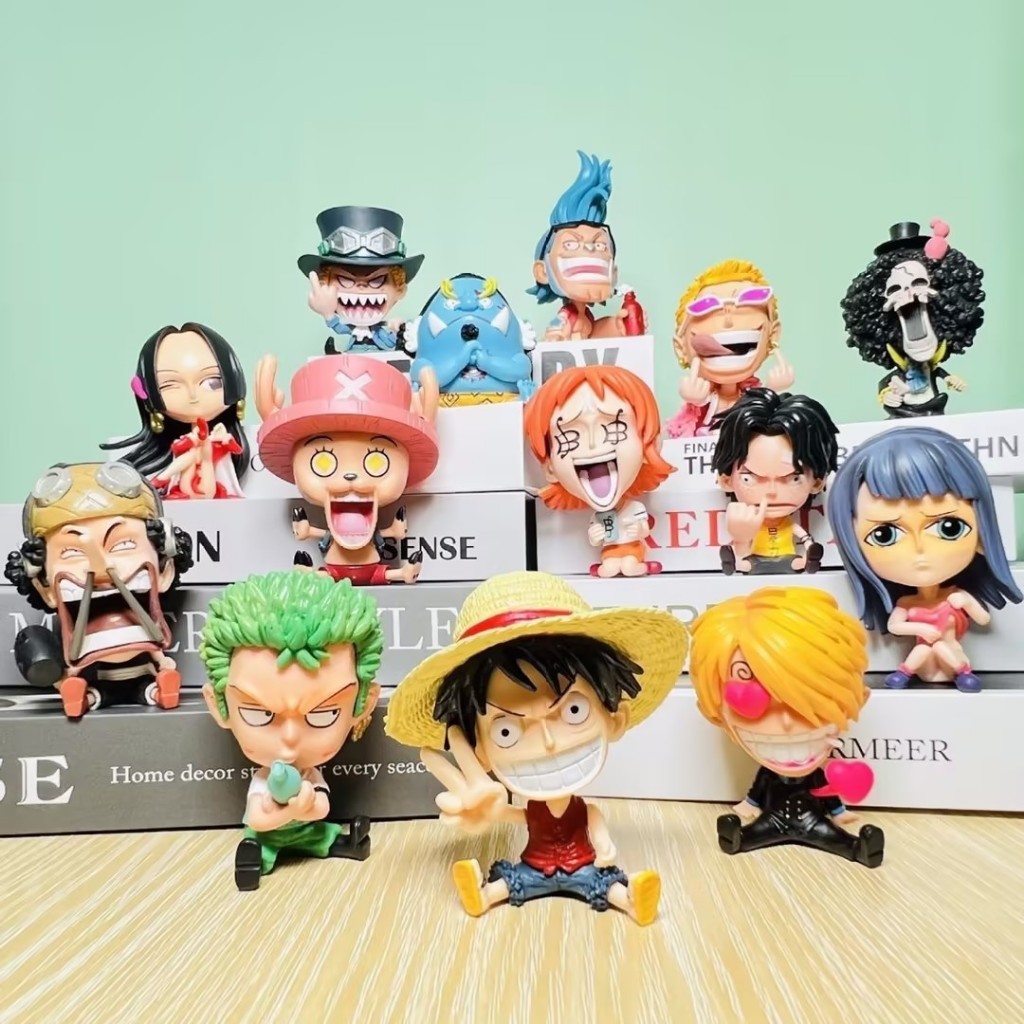 Luffy ตุ๊กตาฟิกเกอร์ Zoro Sanji ขนาดเล็ก 8-10 ซม. ของเล่นสําหรับเด็ก