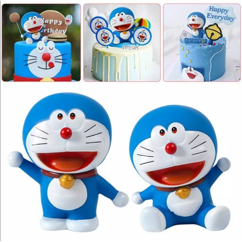 (จุด)โมเดลตุ๊กตาโดราเอมอนคุณภาพสูงสําหรับตกแต่งเค้ก