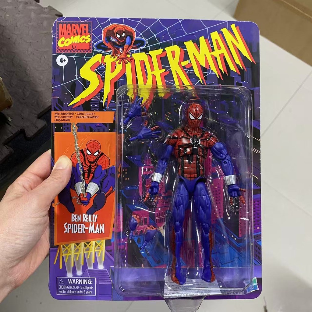 ฟิกเกอร์ Marvel Legends Symbiote Spiderman และ Ben Reilly Spiderman PVC