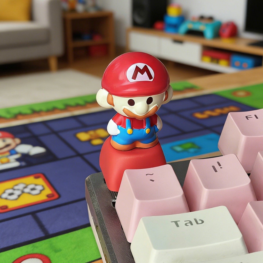 คีย์แคป Super Mario DIY แฮนด์เมด น่ารัก สำหรับสวิตช์ Cherry MX คีย์บอร์ดกลไกคัสตอม ตกแต่งโต๊ะสวยงาม ของขวัญเหมาะสำหรับนักเล่นเกม