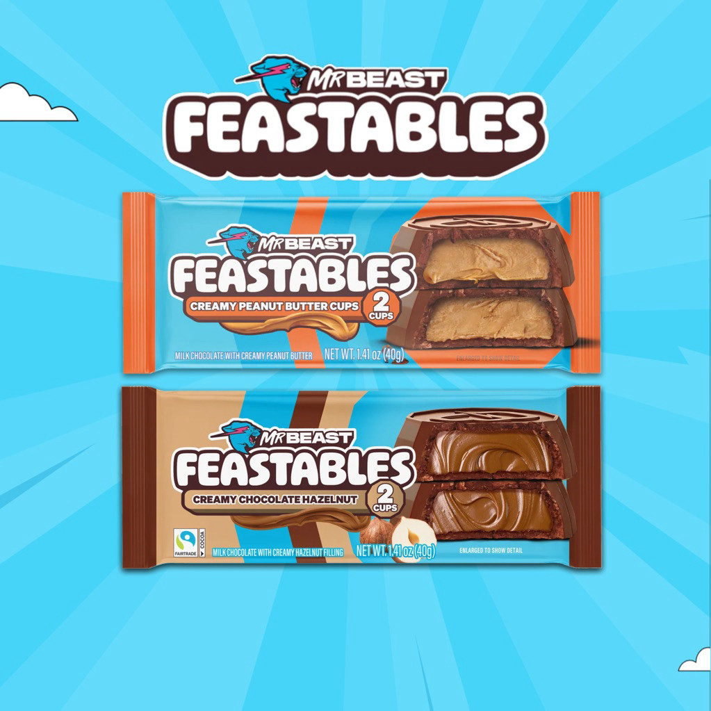 พร้อมส่ง 🥜 FEASTABLES Peanut & Hazelnut Cups 🍫 ช็อกโกแลตมิสเตอร์บีส สุดฮิต MrBeast Feastables Chocolate