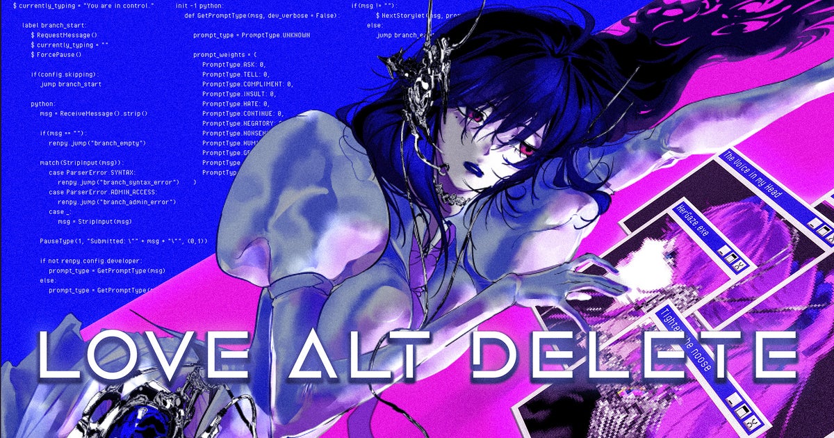 LOVE alt delete: visual novel สยอง Y2K ให้ AI ช่วยจีบอีกตัว แต่ไม่ใช่ generative AI