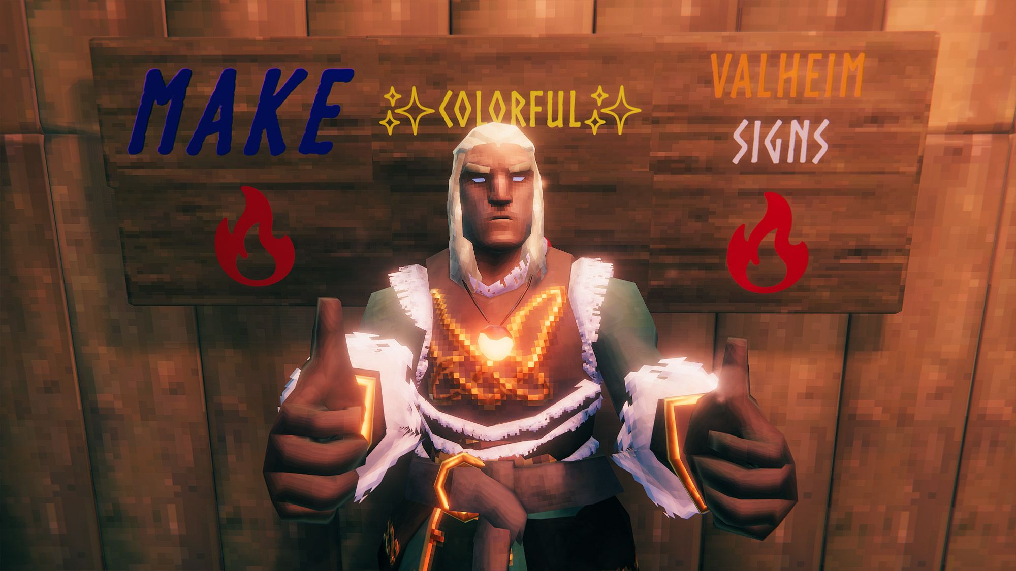 ใส่สีข้อความป้ายใน Valheim เพื่อจัดช่องเก็บของ ไม่ต้องใช้ mod
