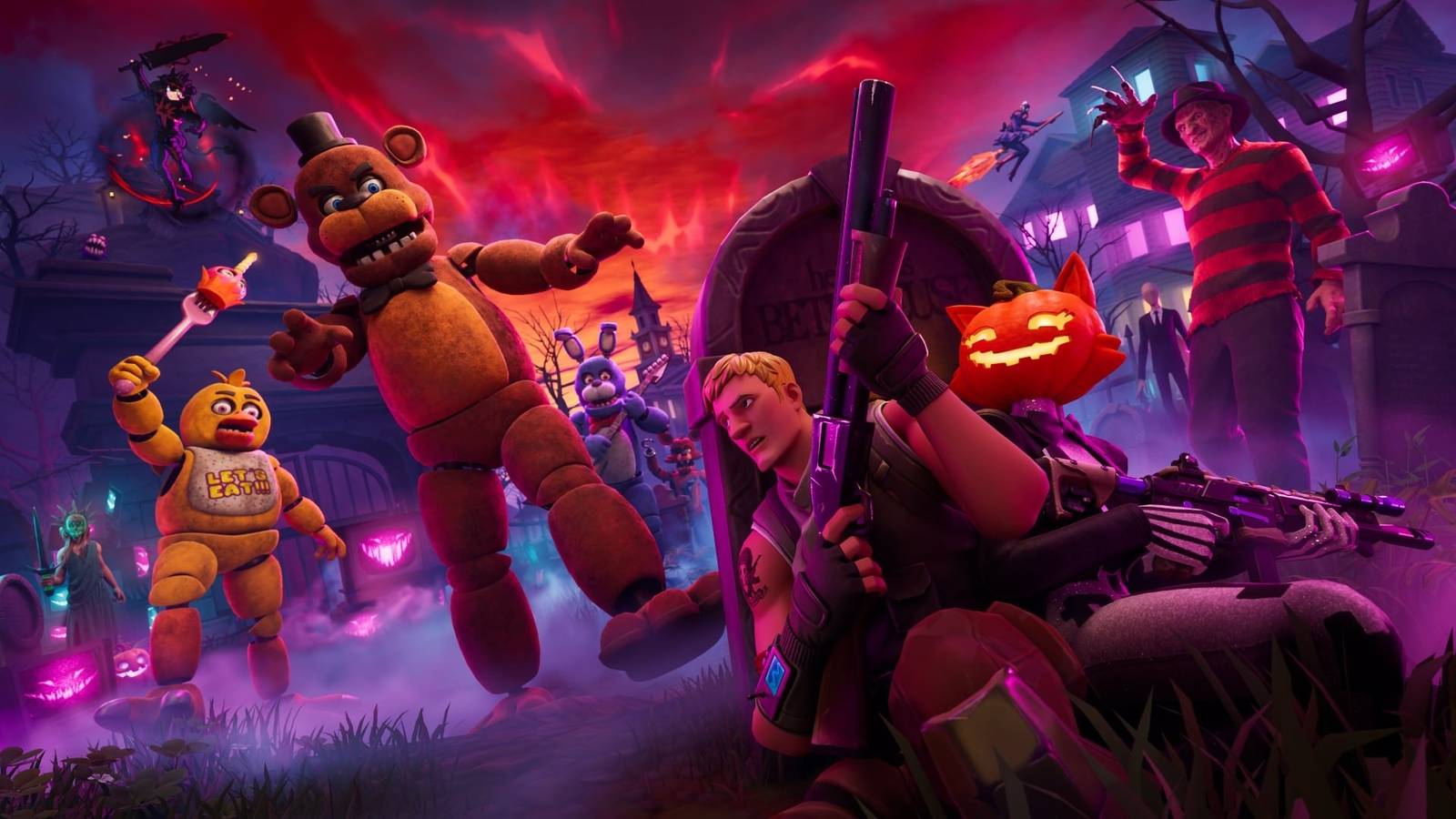 Fortnitemares เริ่มแล้วใน Fortnite — Hollow Knight, Predator, Hazbin Hotel เข้าร่วม